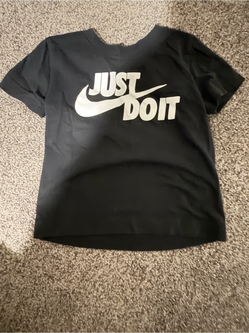 Nike Black Tee with White Swoosh "Do It" Graphic